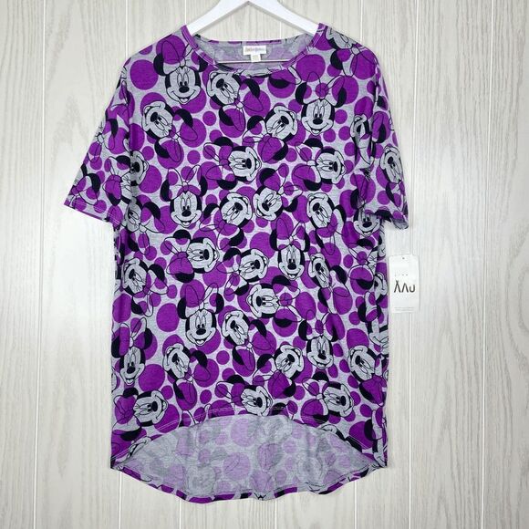 LuLaRoe Classic Mickey Mouse Disney T-Shirt Top Women's Purple Size XXS NWT - Picture 1 of 6